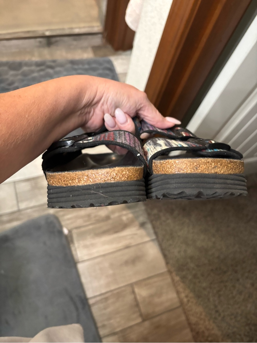 Birkenstock Papillio Multicolor Striped Arizona Sandals - Picture 5 of 5